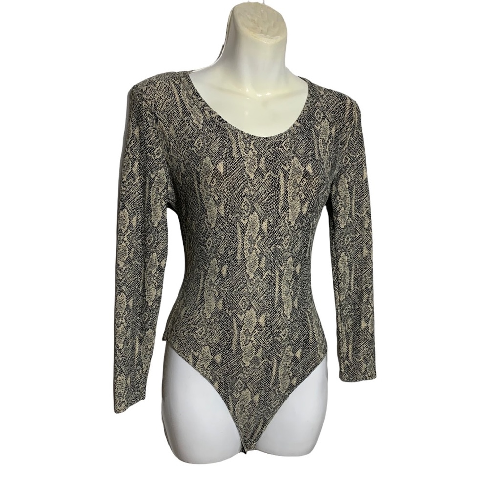 Arnaud de Paris padded shoulders animal prints bodysuits size 43 s/m